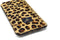 Modische Handy-Lederhülle aus weichem Vollnarbenleder/Rinderhaar mit Leopardenprint.